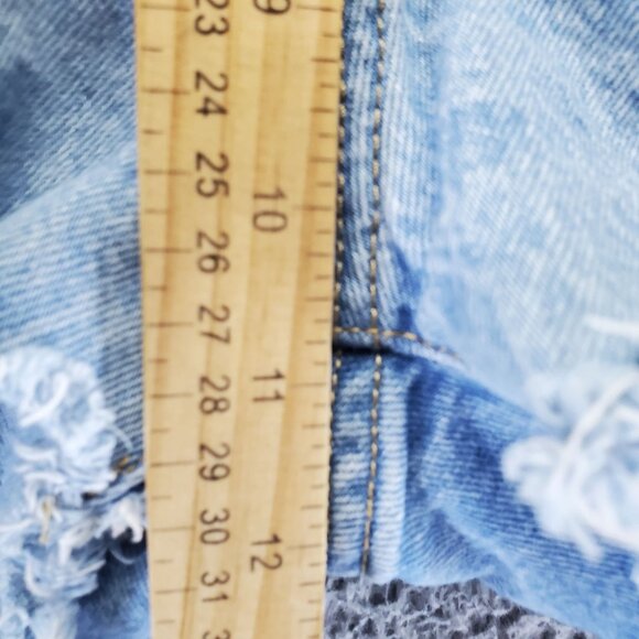 Levis Shorts Womens 28 Blue High-Waisted 501 Denim Cut Off Jorts - Picture 7 of 12